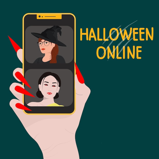 Halloween online concept