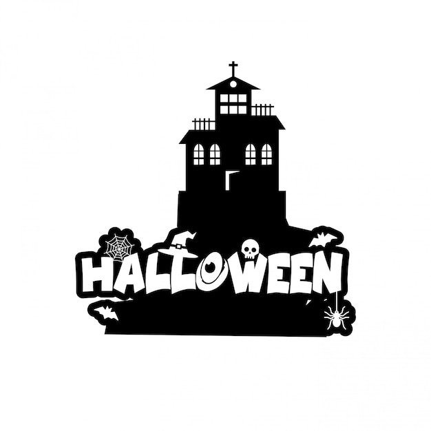 Halloween-ontwerp met typografie