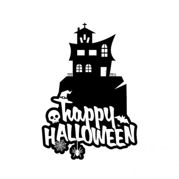 Halloween-ontwerp met typografie