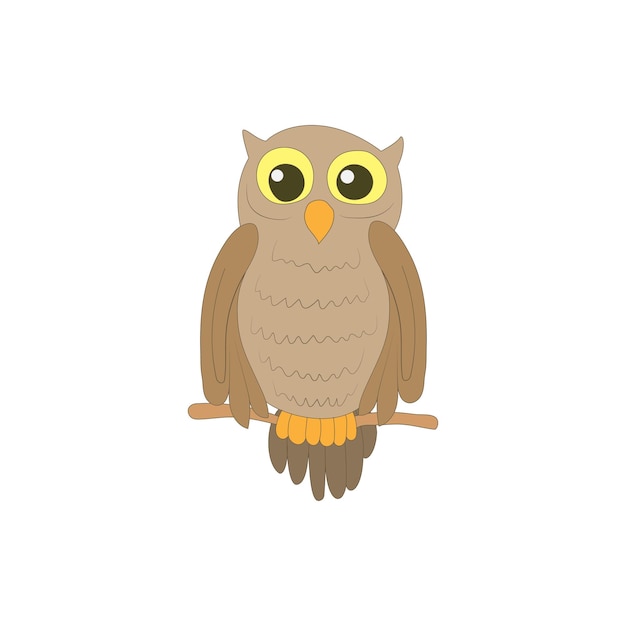 Halloween owl icon in cartoon style on a white background