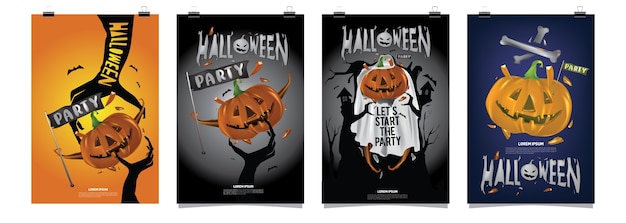 Halloween-partij poster ontwerpsjabloon