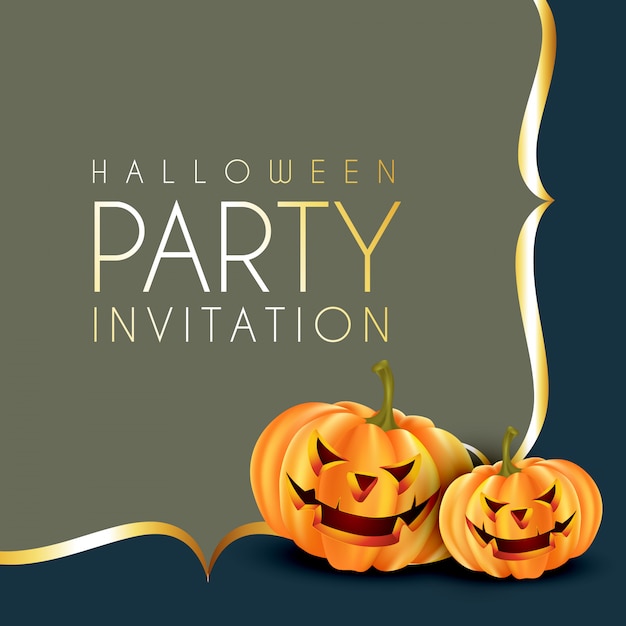 Halloween-partijuitnodiging als achtergrond