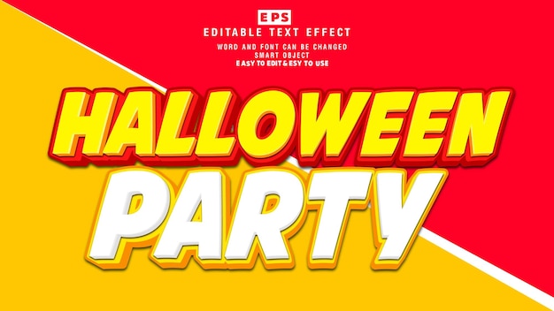 Halloween Party 3d Editable Text Effect Vector With Background