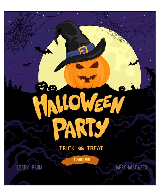 Halloween party background design.illustration. pumpkin. helloween