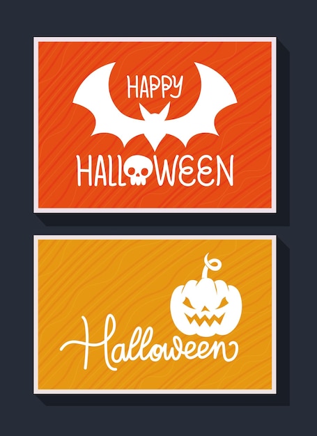 Halloween party cards