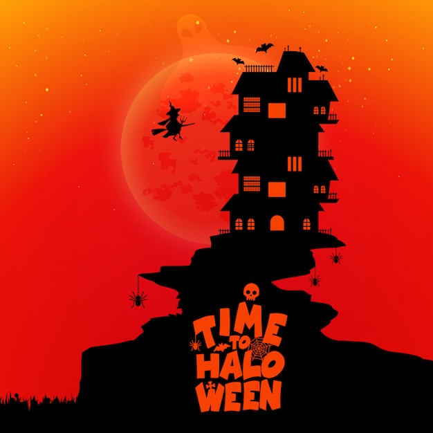 Halloween party design with creative design vector