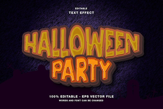 Halloween party editable text effect