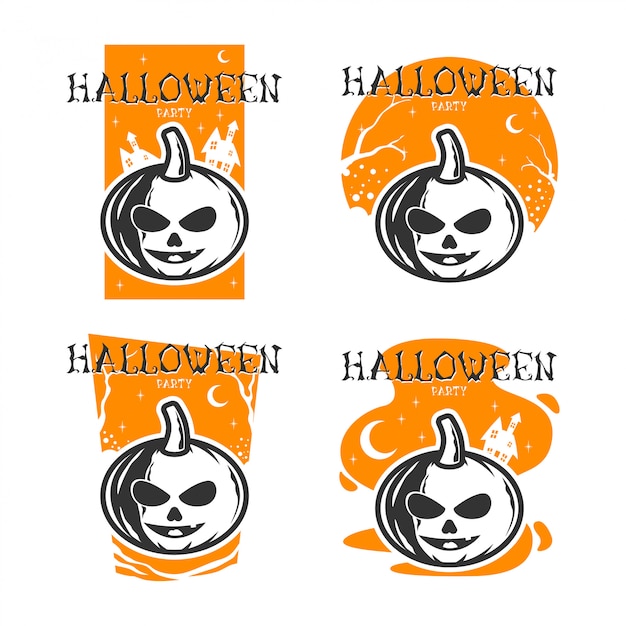 Vector halloween party (flat design)