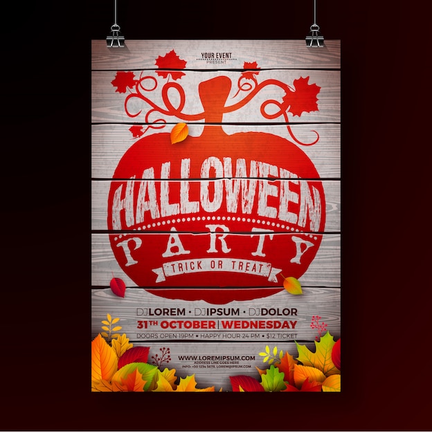 Halloween Party flyer illustration 