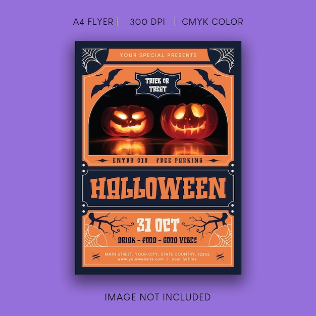 Vector halloween party flyer