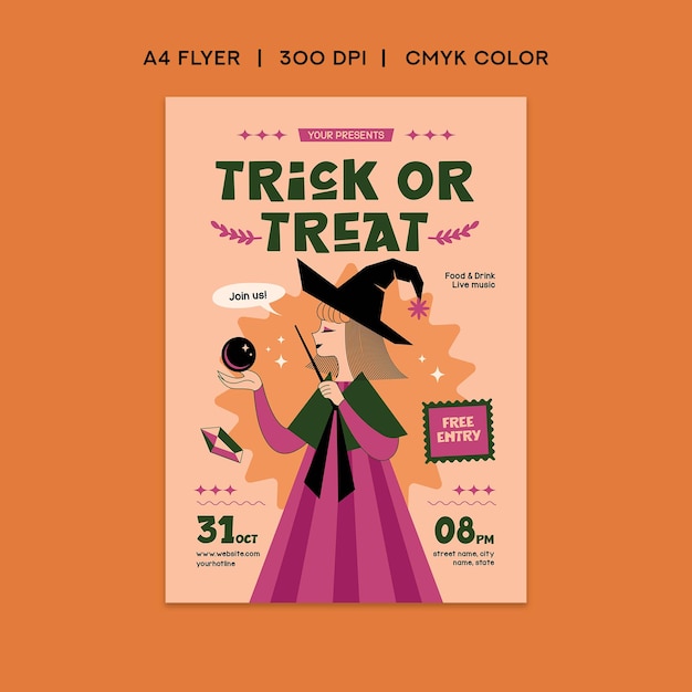 Vector halloween party flyer