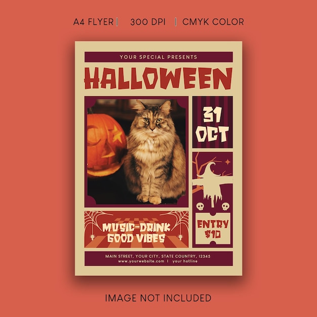 Vector halloween party flyer