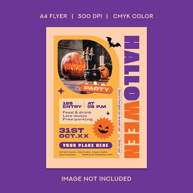 Vector halloween party flyer