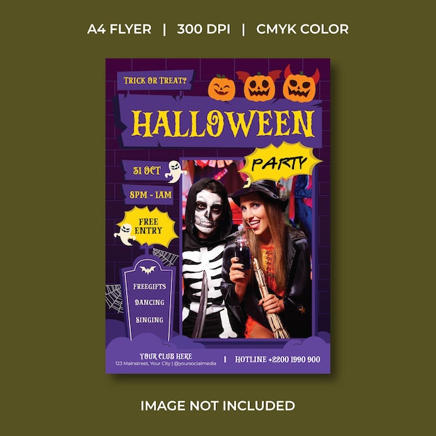 Vector halloween party flyer