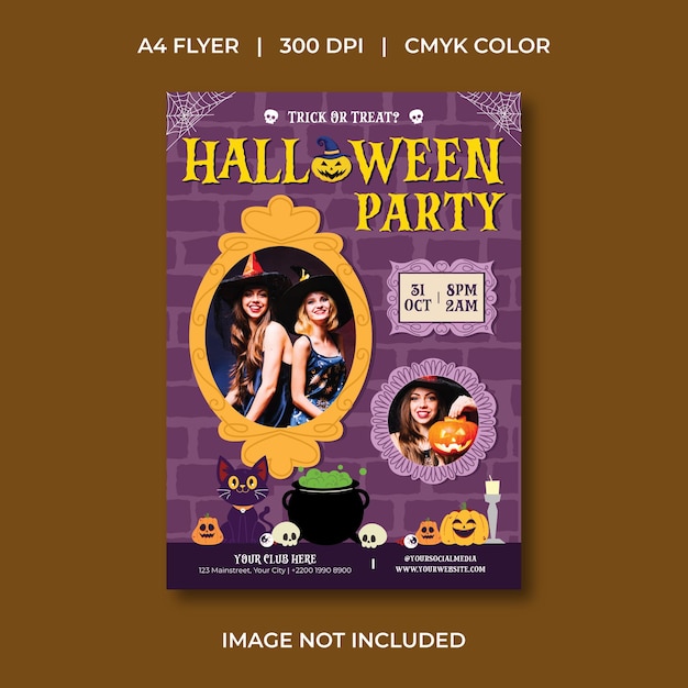 Vector halloween party flyer