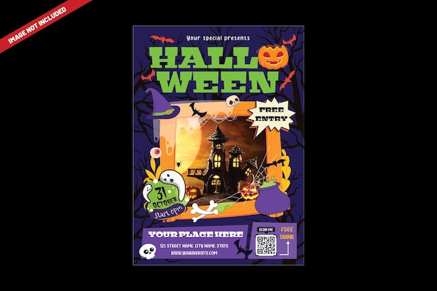 Vector halloween party flyer