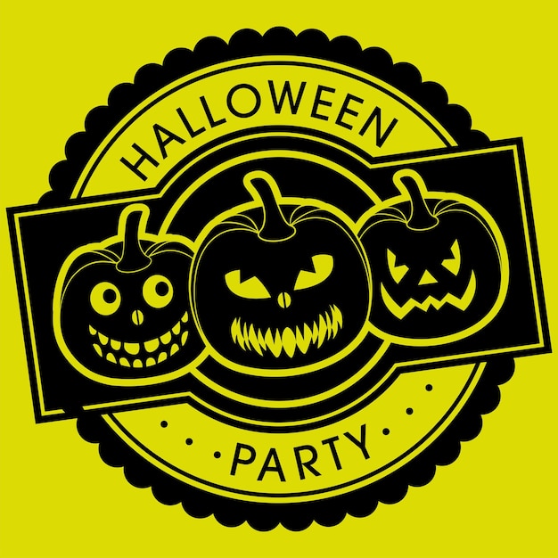 Открытка halloween party для празднования фестиваля