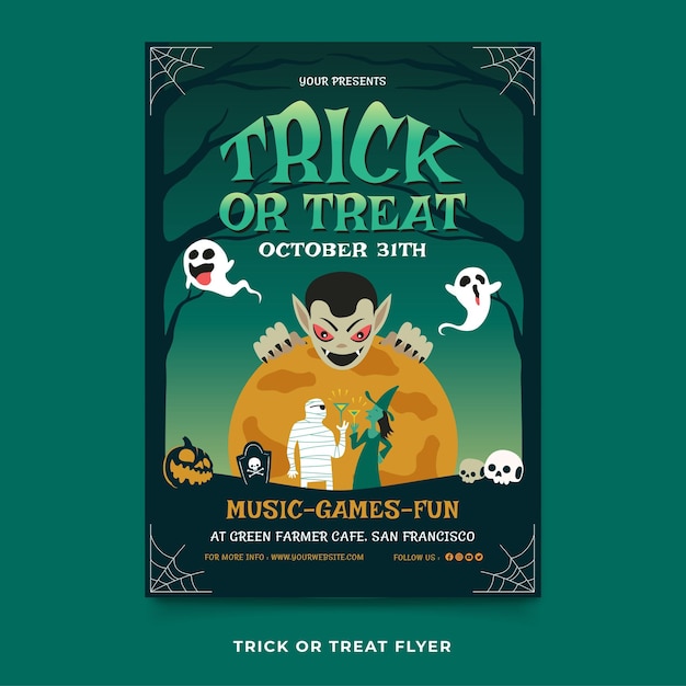 Vector halloween party instagram story template