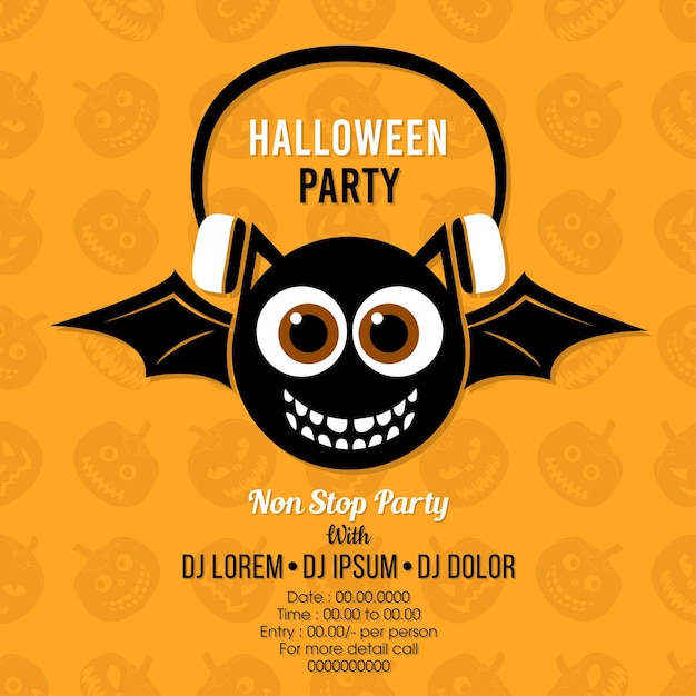 Halloween party invitation banner for the celebration of festival