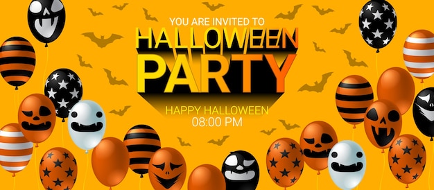 Баннер приглашения на Halloween Party
