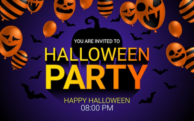 Halloween party invitation banner