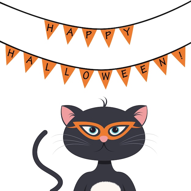 Vector halloween party invitation or card vector illustration