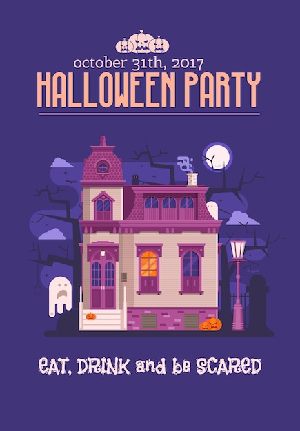 Halloween Party Invitation Card