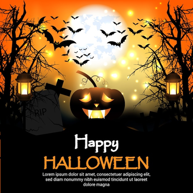 Halloween party invitation design