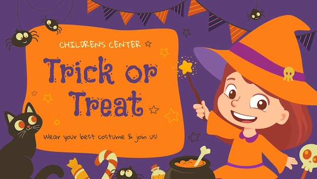 Halloween party invitation or flyer Design for advertising banner