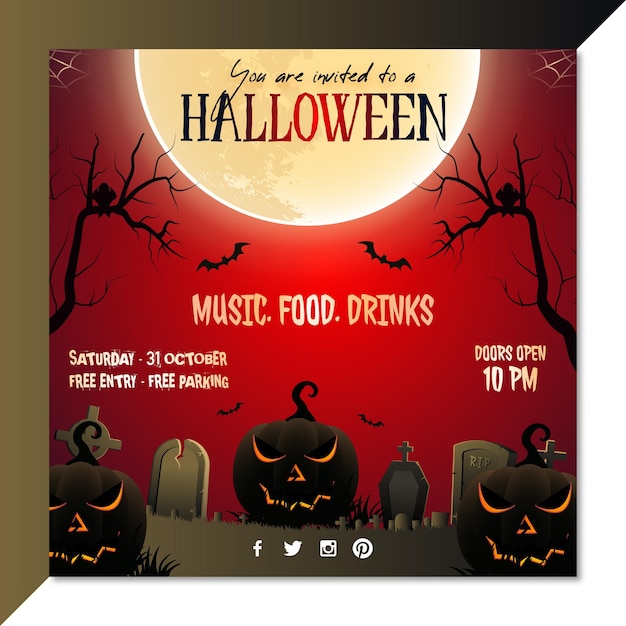 halloween party invitation template