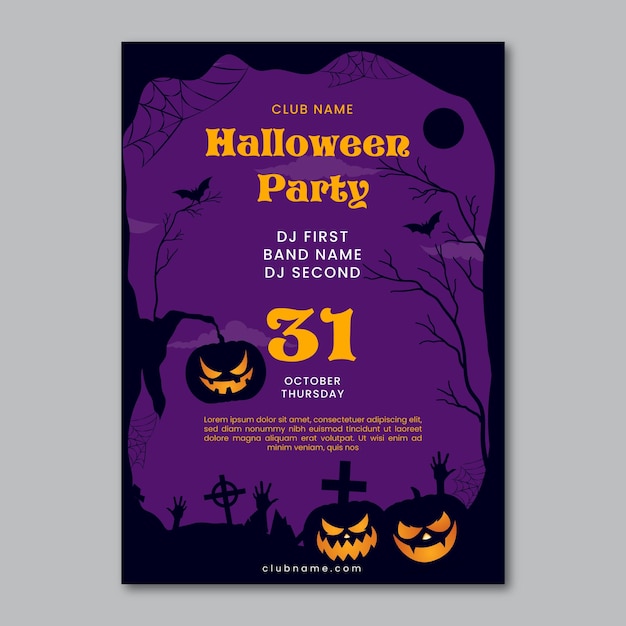 Halloween Party Invitation Template