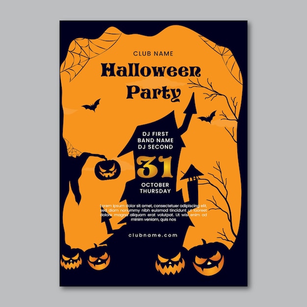 Halloween Party Invitation Template