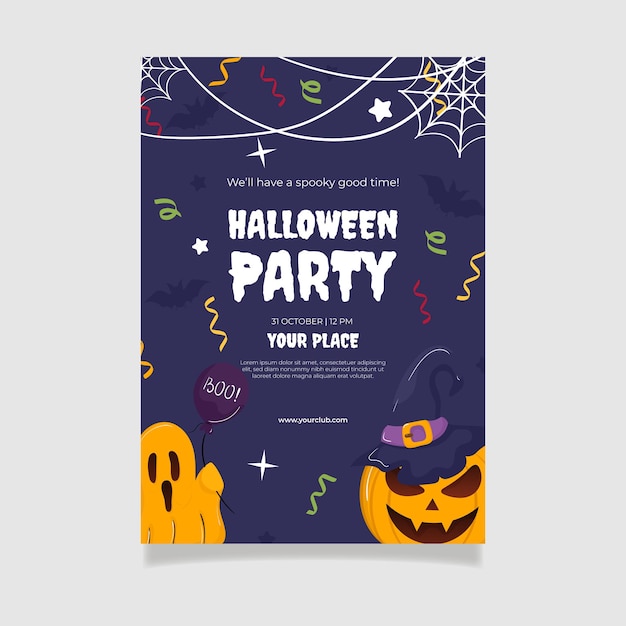 Halloween party invitation Vector illustration