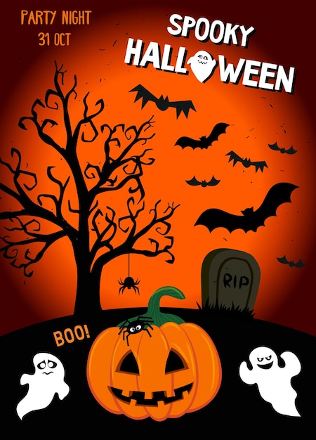 Vector halloween party invitation vector image