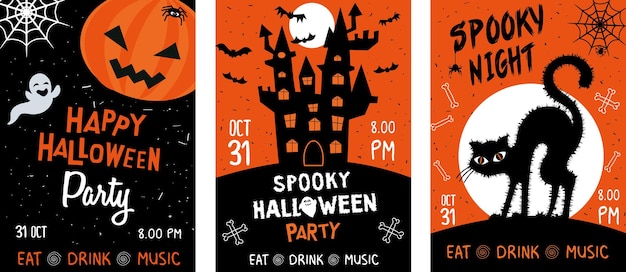 Vector halloween party invitation vector image