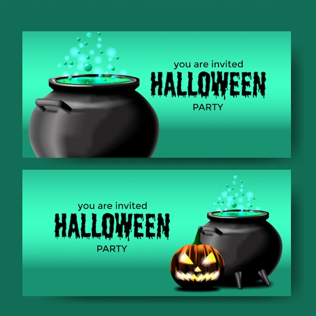 Vector halloween party invitation