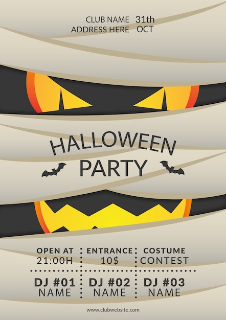 Vettore halloween invito a una festa