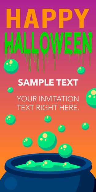 Vector halloween party invitation