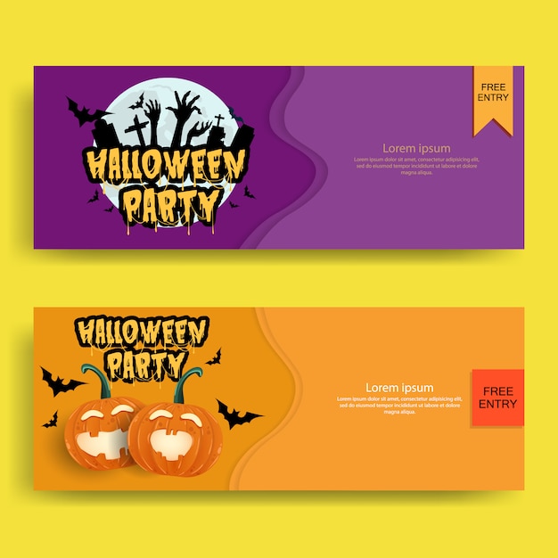 halloween party invitations or greeting cards