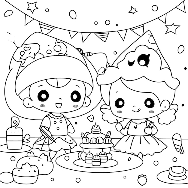 Coloring Set 2 - Cute Kawaii Coloring Pages For Kids And Adults — The White  Lime