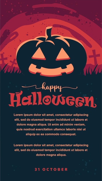 Halloween party media social banner template