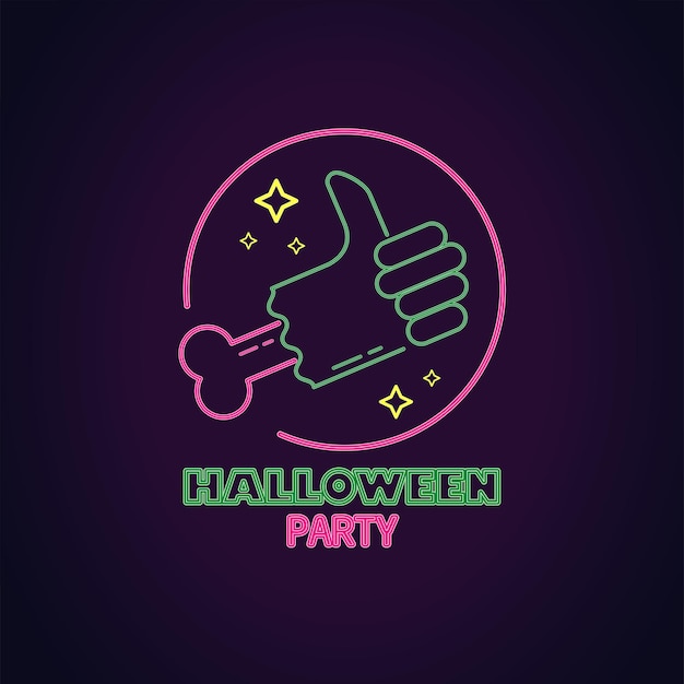 Halloween party neon lights