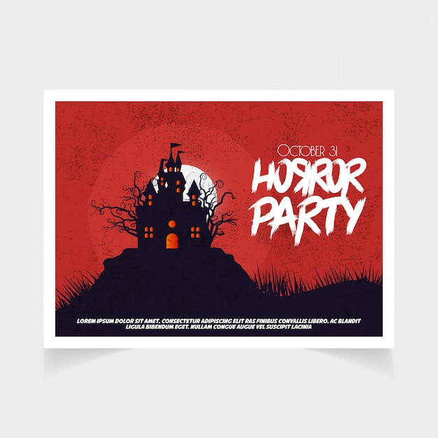 Halloween party october 31st red template