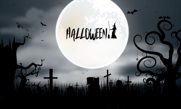 Halloween party poster. carnival background concept design