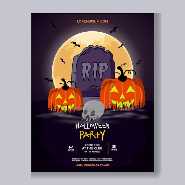 Halloween party poster te ontwerpen