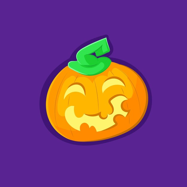 Vector halloween party pumpkin character halloween vector illustration