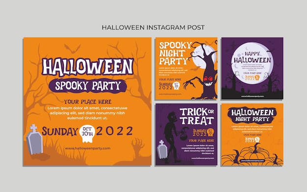 halloween party social media post