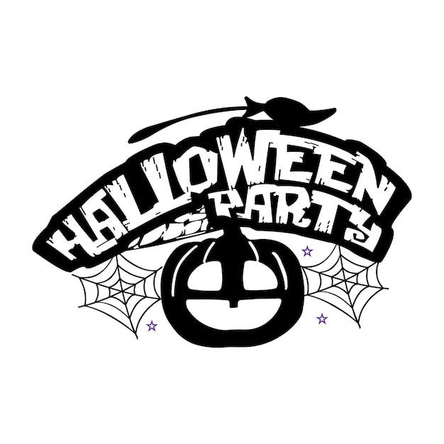 Halloween party typography design