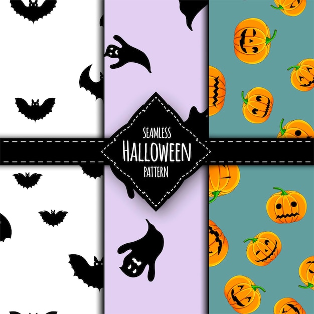 Halloween patroon ingesteld. cartoon-stijl. vector illustratie.