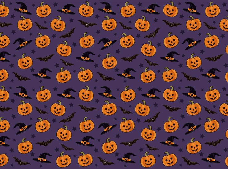 Halloween pattern colorful cartoon vector